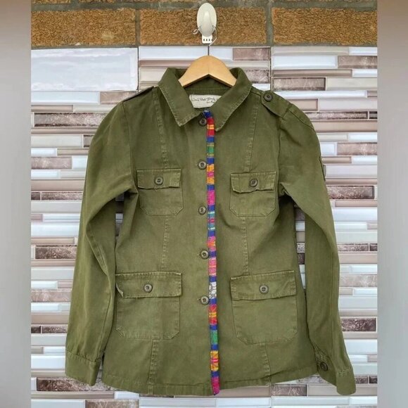 JENS PIRATE BOOTY X FREE PEOPLE Military Green Utility Jacket medium - Picture 1 of 9